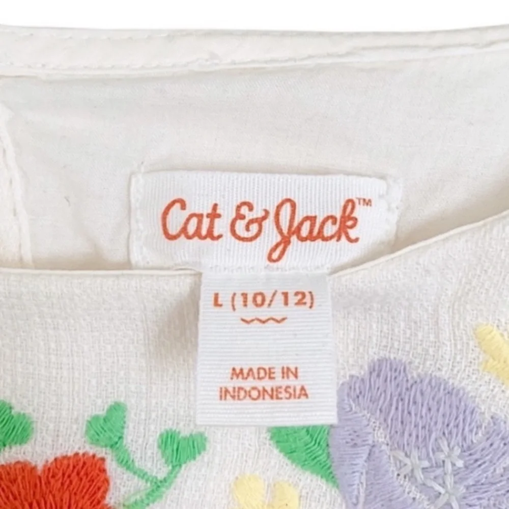 Cat & Jack Dolman Sleeve Embroidered Tunic Top